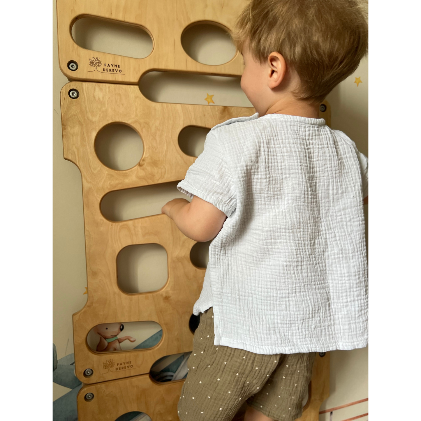 Montessori Kletterwand für Kinder von 2–10 Jahren | Holz Indoor-Spielplatz