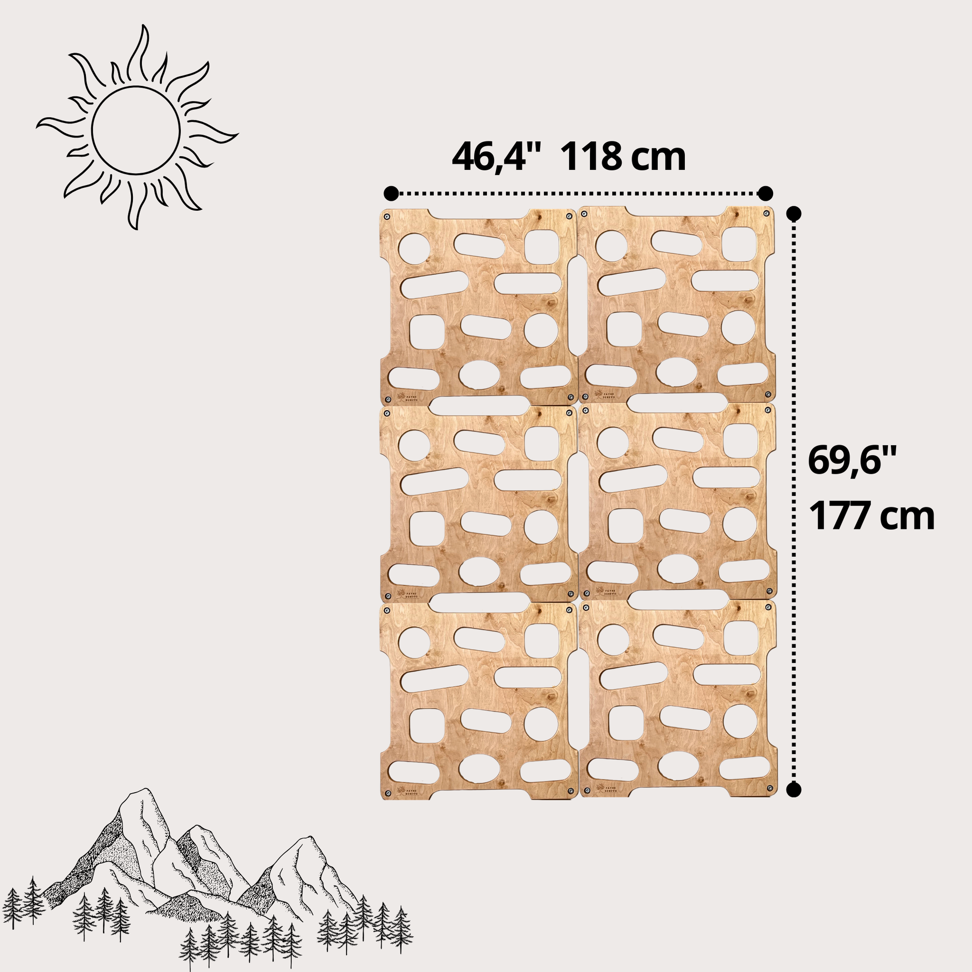 Montessori Kletterwand für Kinder von 2–10 Jahren | Holz Indoor-Spielplatz