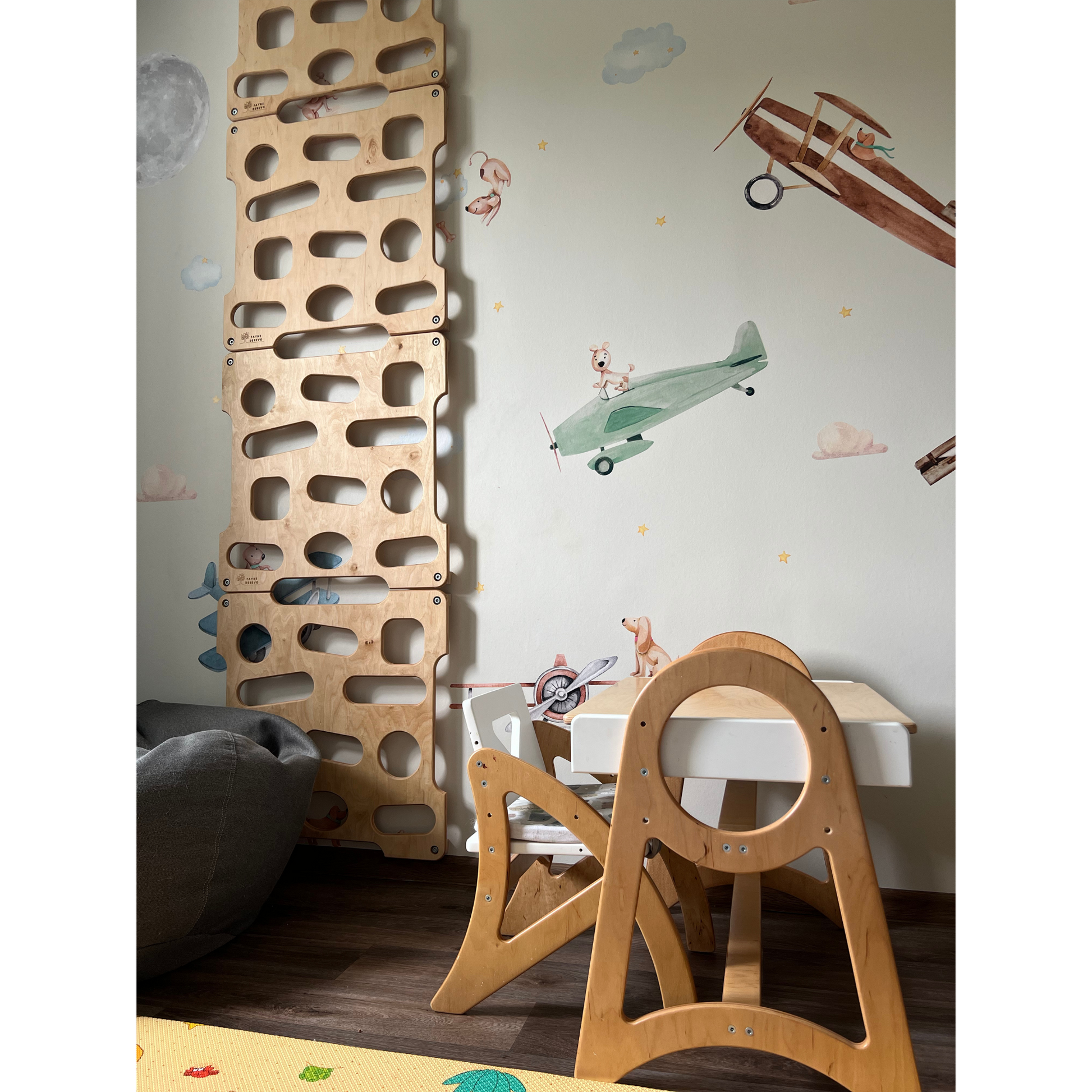 Montessori Kletterwand für Kinder von 2–10 Jahren | Holz Indoor-Spielplatz