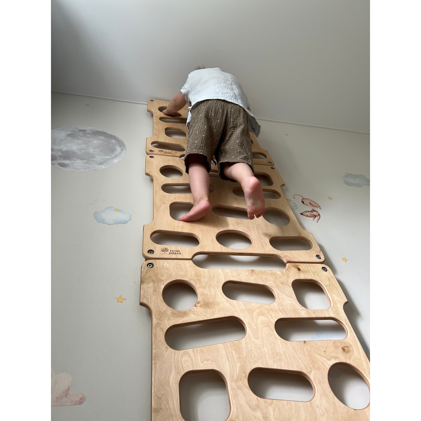 Montessori Kletterwand für Kinder von 2–10 Jahren | Holz Indoor-Spielplatz