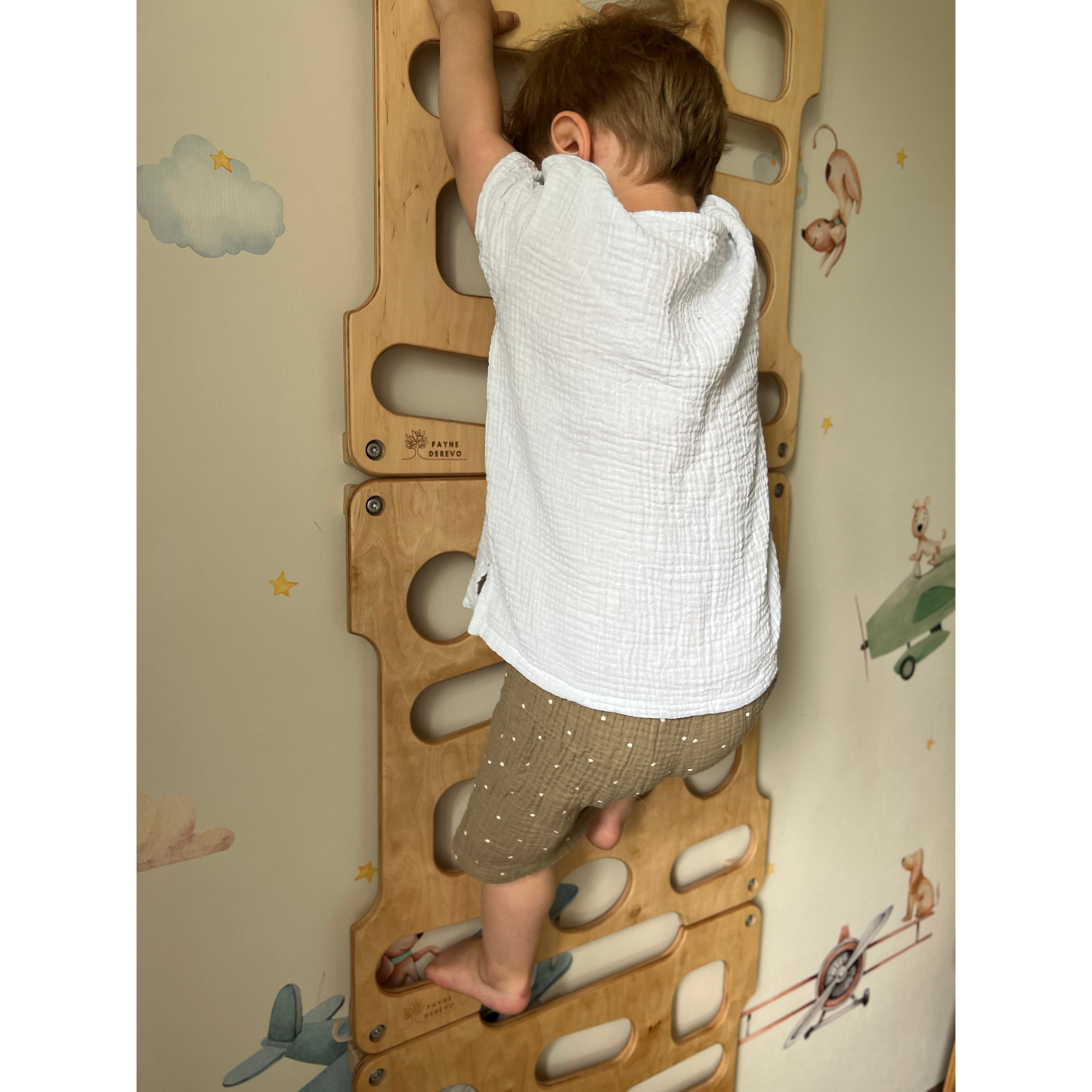 Montessori Kletterwand für Kinder von 2–10 Jahren | Holz Indoor-Spielplatz