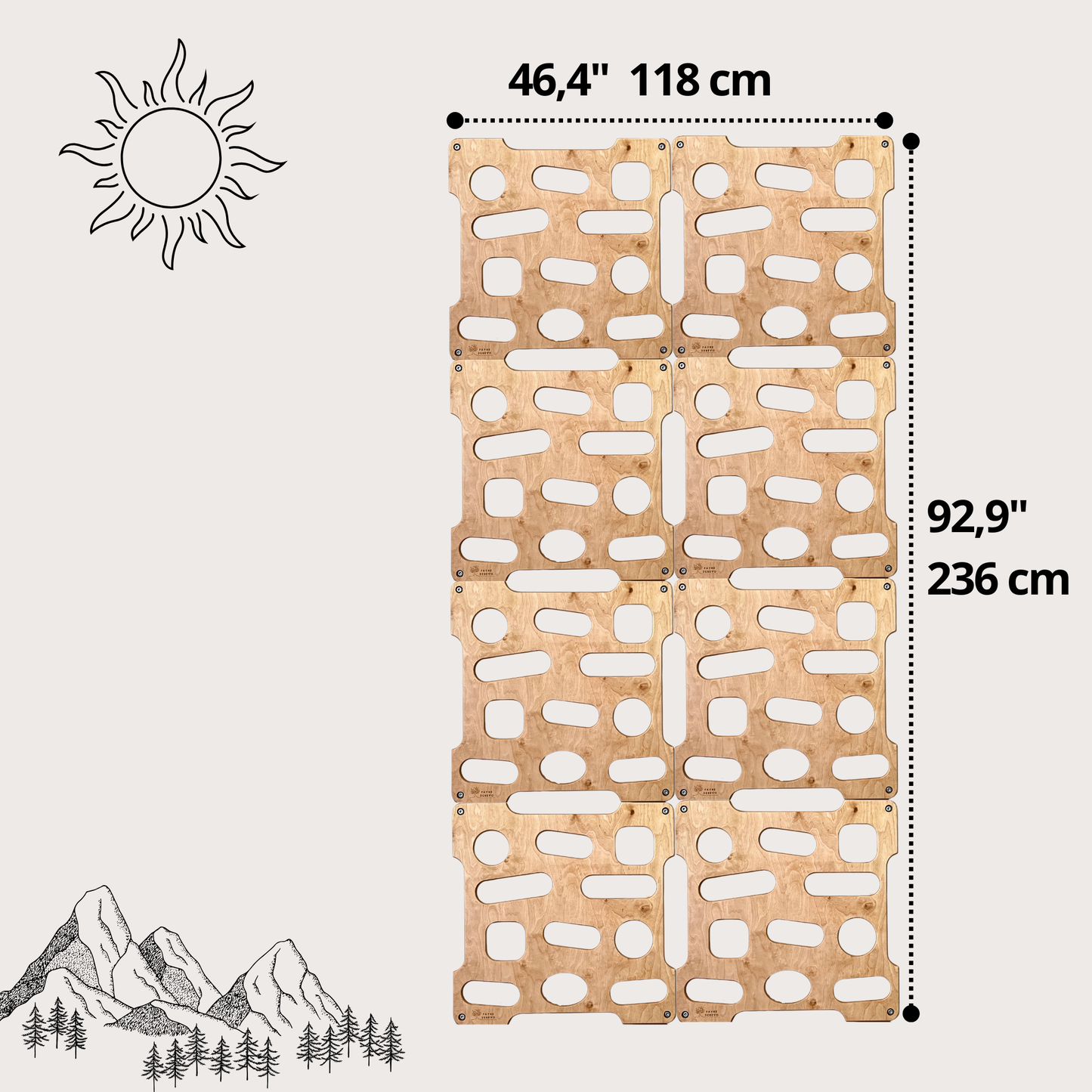 Montessori Kletterwand für Kinder von 2–10 Jahren | Holz Indoor-Spielplatz
