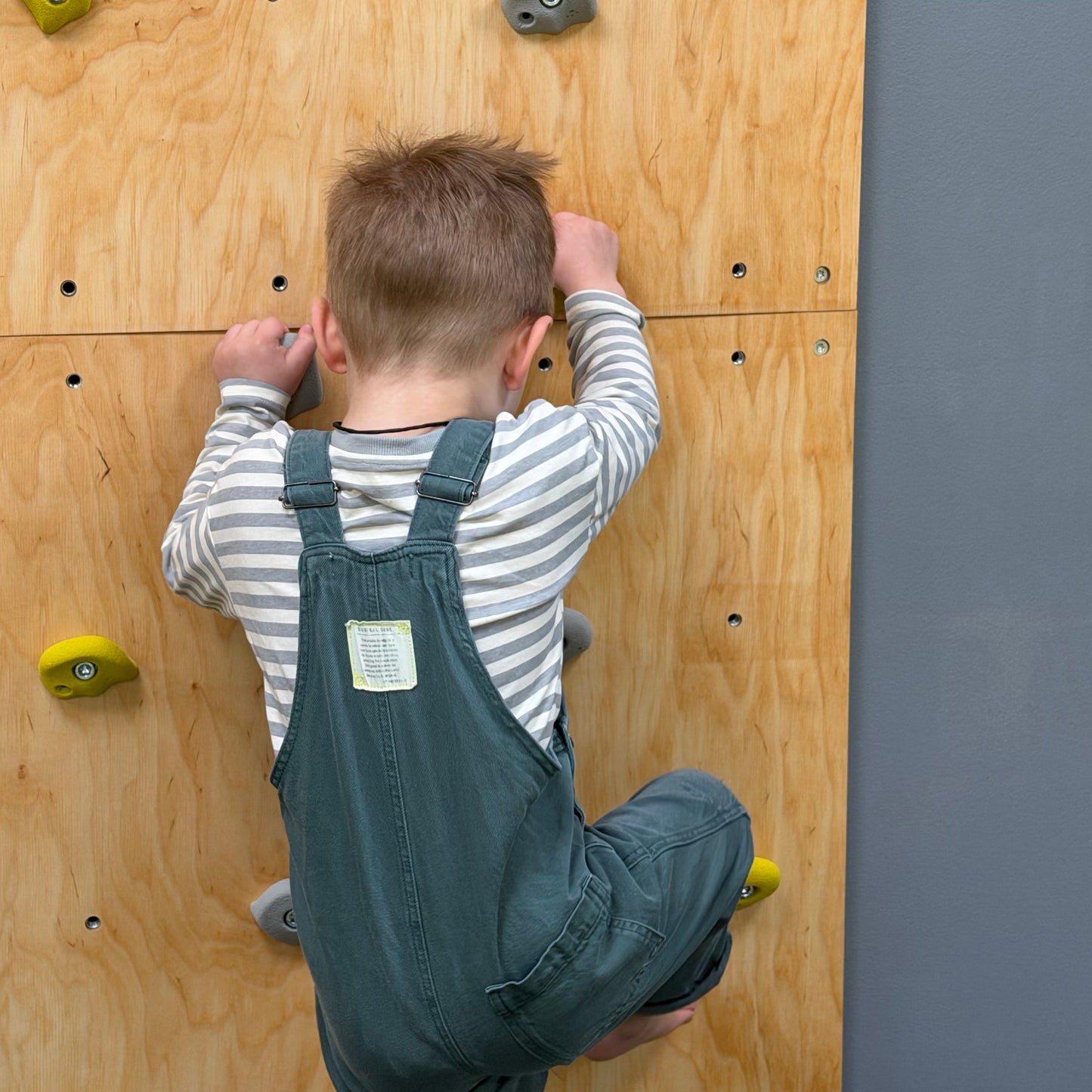 Montessori Climbing Wall for Kids with Holds – Wooden Climbing Wall from Birch Plywood, Finished with Linseed Oil & Beeswax