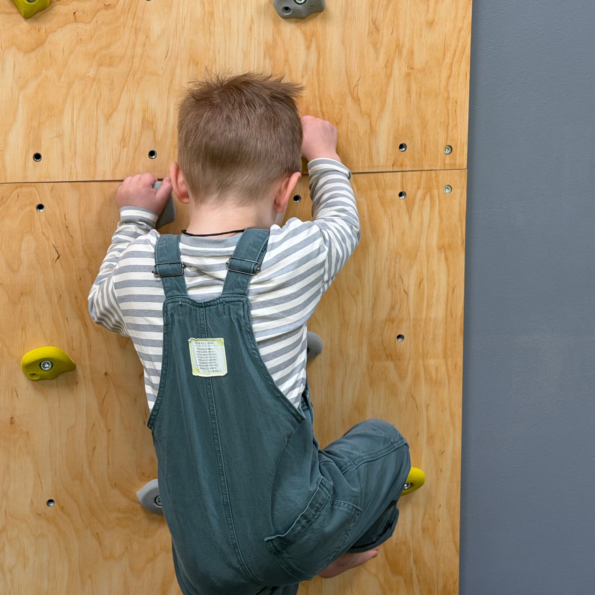 Montessori Climbing Wall for Kids with Holds – Wooden Climbing Wall from Birch Plywood, Finished with Linseed Oil & Beeswax