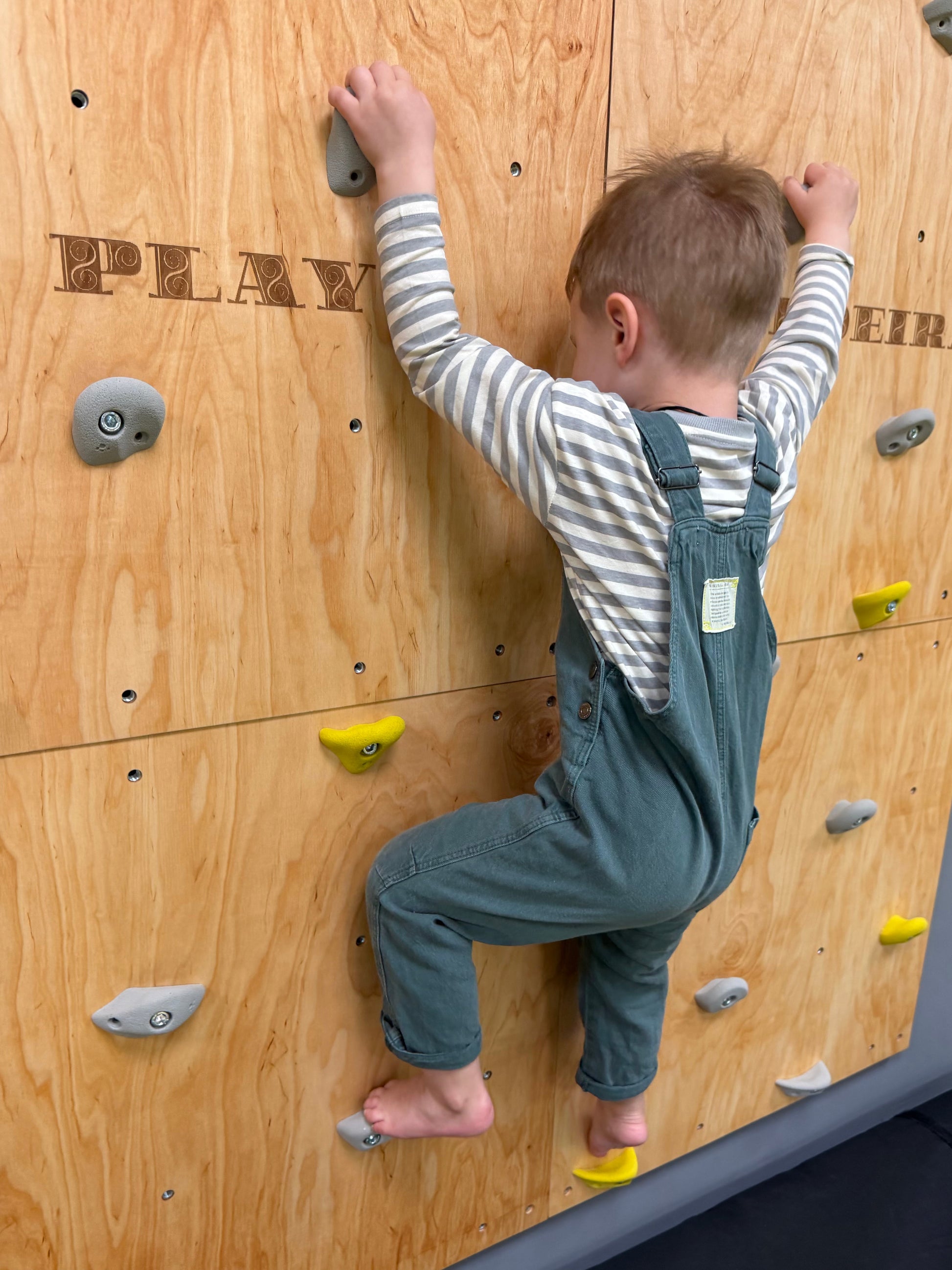 Montessori Climbing Wall for Kids with Holds – Wooden Climbing Wall from Birch Plywood, Finished with Linseed Oil & Beeswax