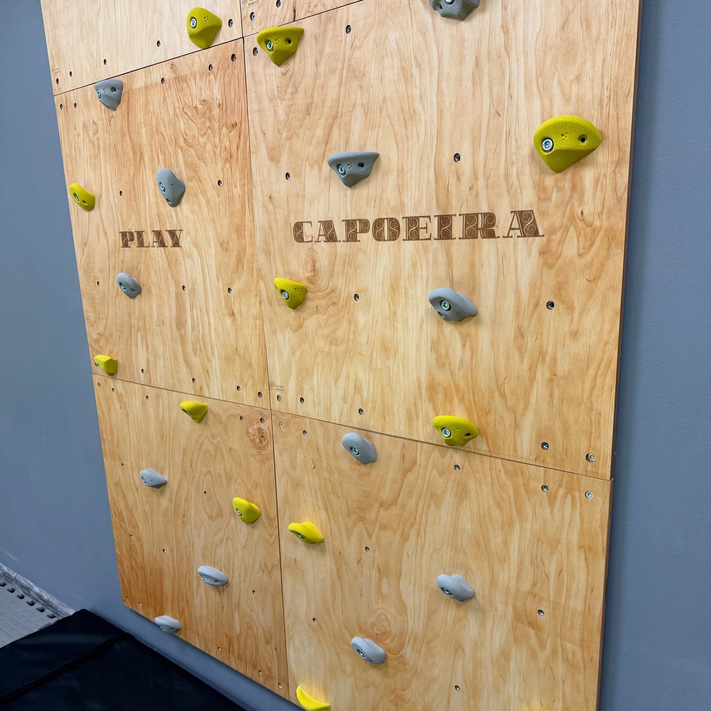 Montessori Climbing Wall for Kids with Holds – Wooden Climbing Wall from Birch Plywood, Finished with Linseed Oil & Beeswax