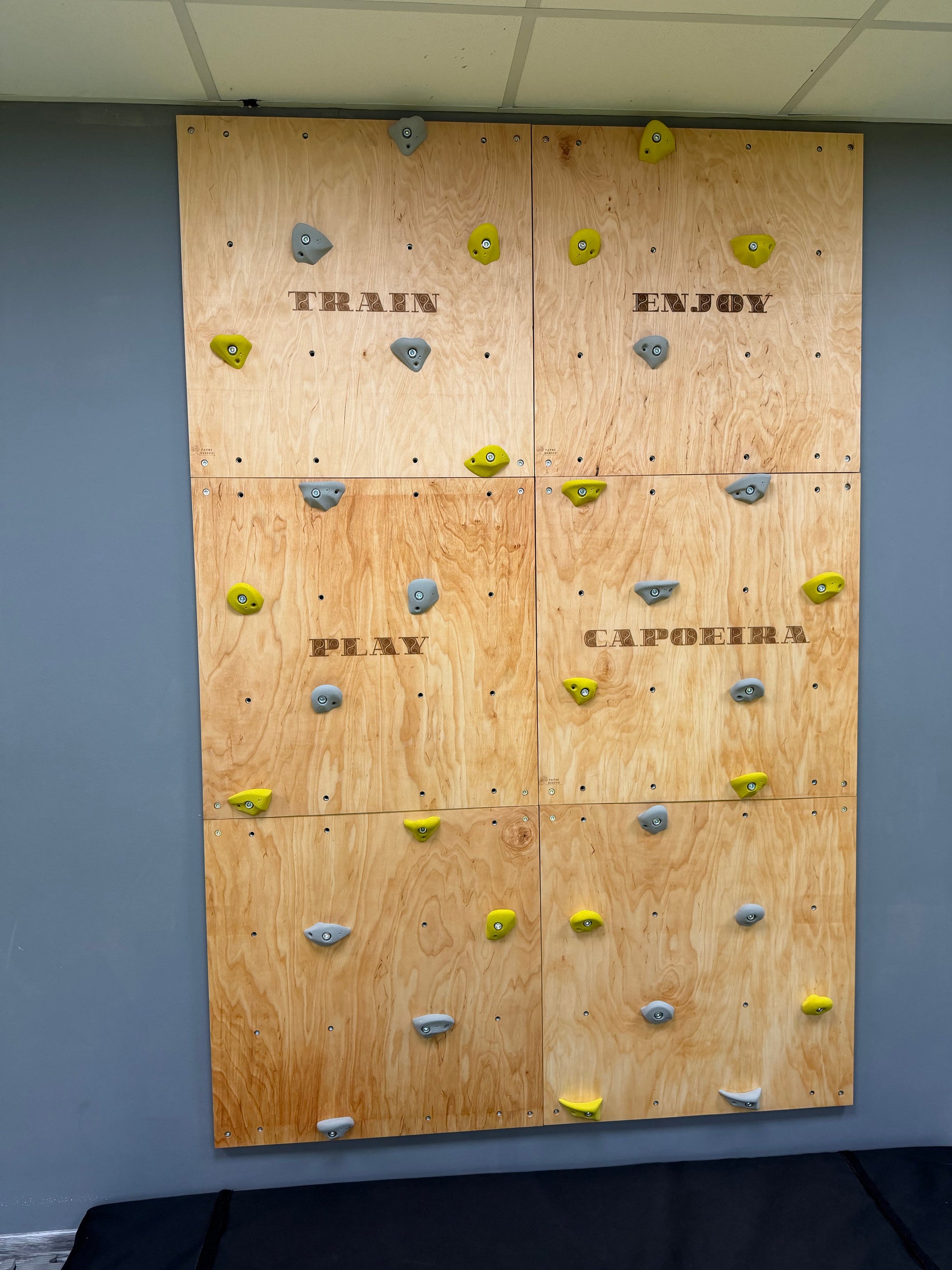Montessori Climbing Wall for Kids with Holds – Wooden Climbing Wall from Birch Plywood, Finished with Linseed Oil & Beeswax