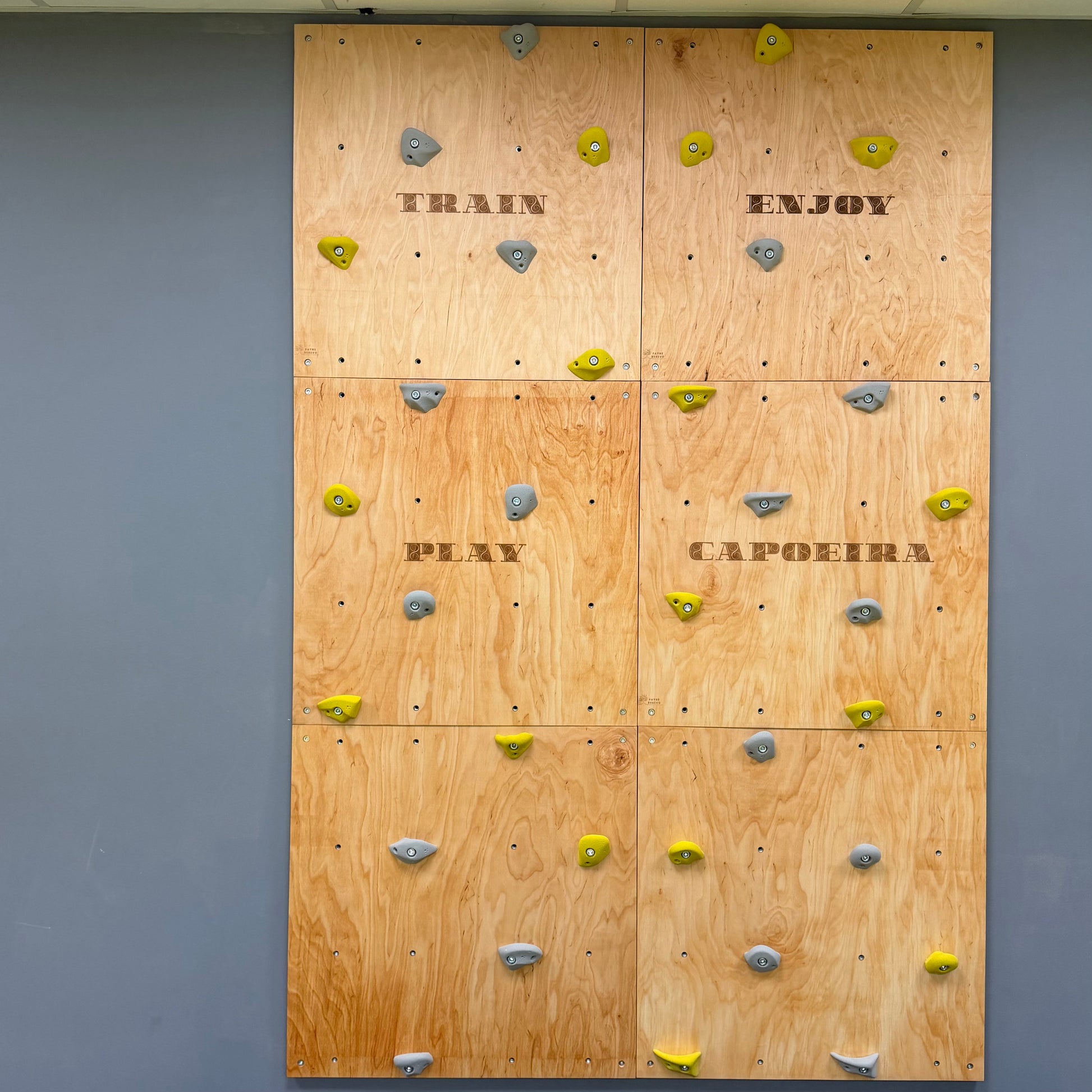 Montessori Climbing Wall for Kids with Holds – Wooden Climbing Wall from Birch Plywood, Finished with Linseed Oil & Beeswax