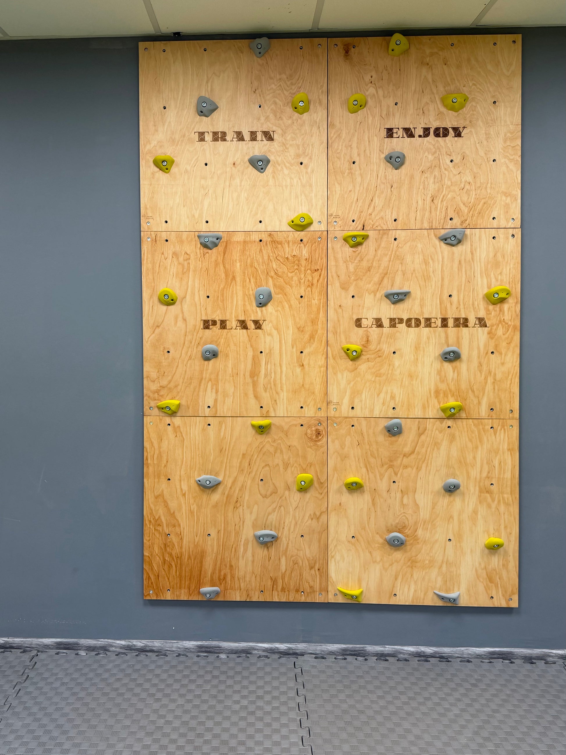 Montessori Climbing Wall for Kids with Holds – Wooden Climbing Wall from Birch Plywood, Finished with Linseed Oil & Beeswax