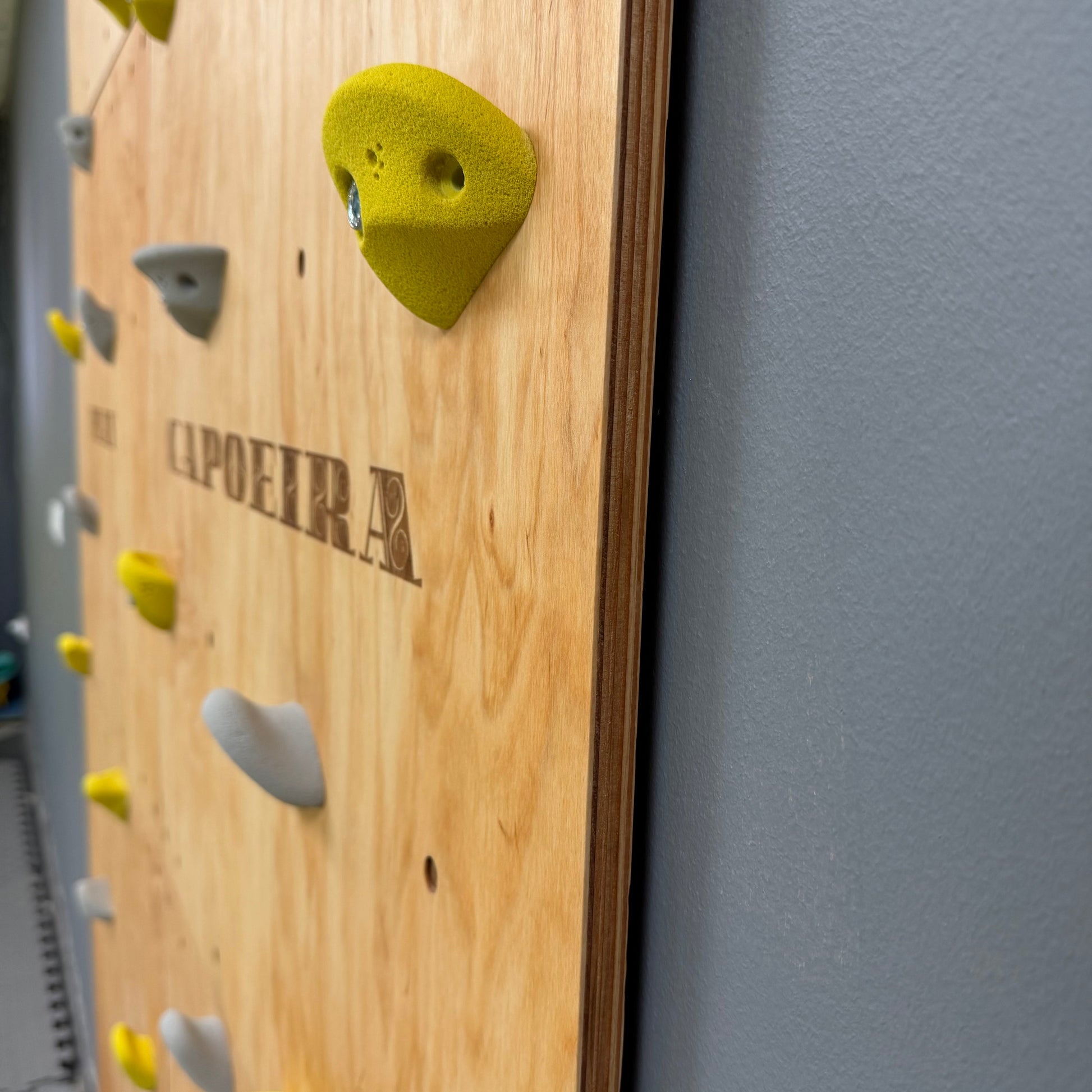 Montessori Climbing Wall for Kids with Holds – Wooden Climbing Wall from Birch Plywood, Finished with Linseed Oil & Beeswax