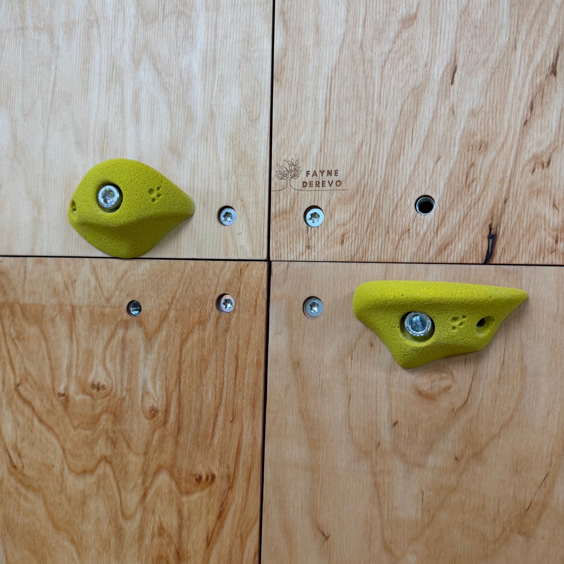 Montessori Climbing Wall for Kids with Holds – Wooden Climbing Wall from Birch Plywood, Finished with Linseed Oil & Beeswax