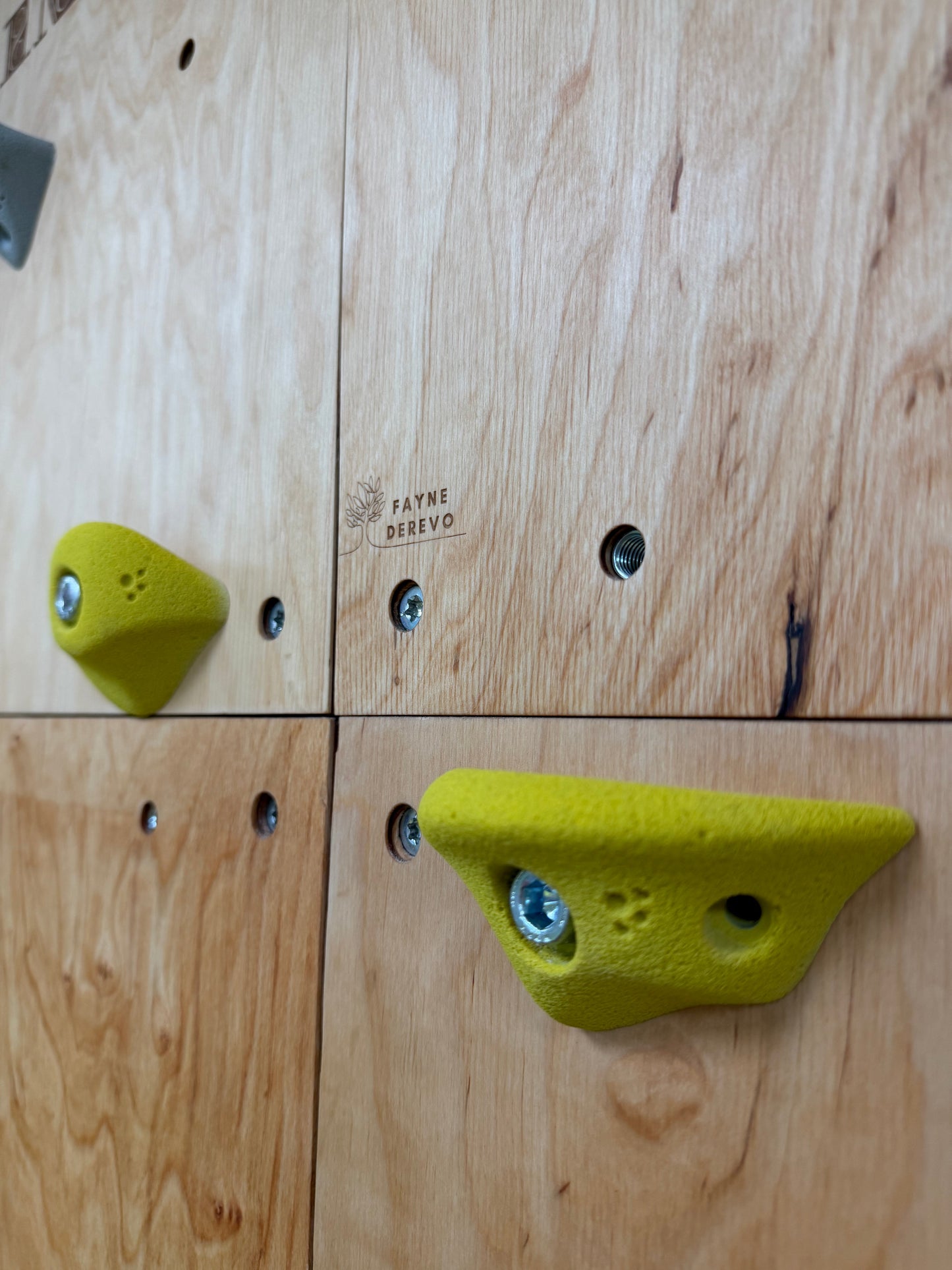 Montessori Climbing Wall for Kids with Holds – Wooden Climbing Wall from Birch Plywood, Finished with Linseed Oil & Beeswax