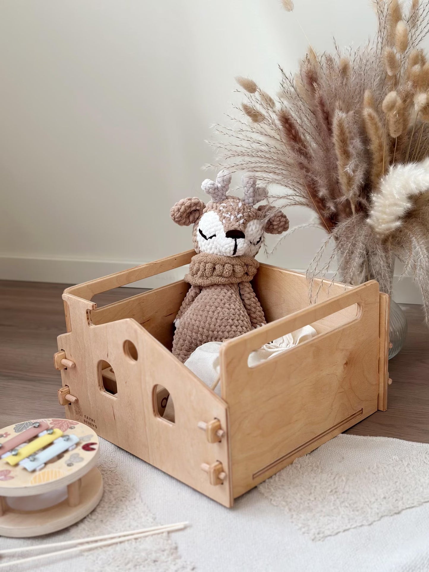 Montessori-Bücherregal und Spielzeugaufbewahrung – Holzmöbel fürs Kinderzimmer
