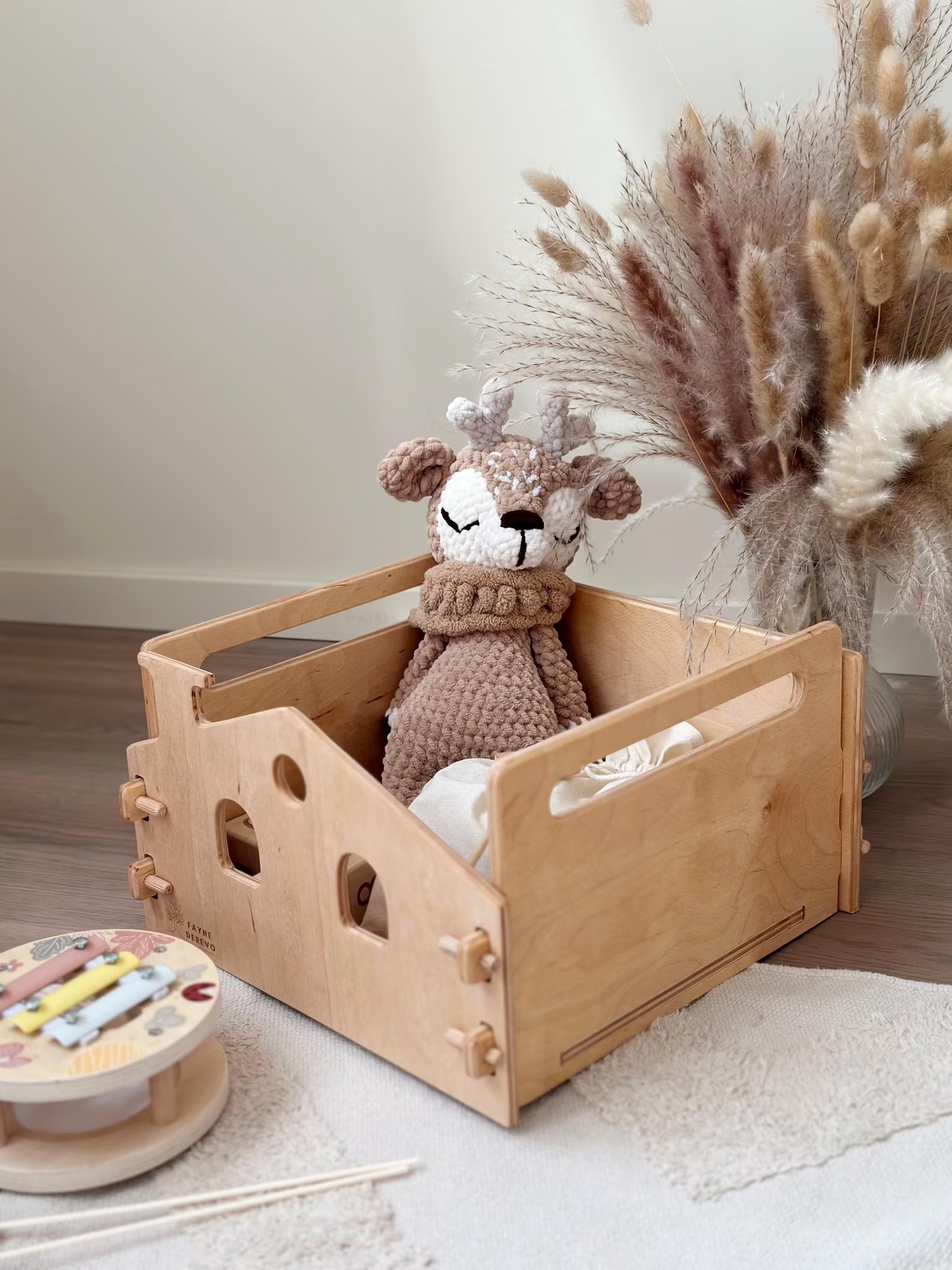 Montessori-Bücherregal und Spielzeugaufbewahrung – Holzmöbel fürs Kinderzimmer